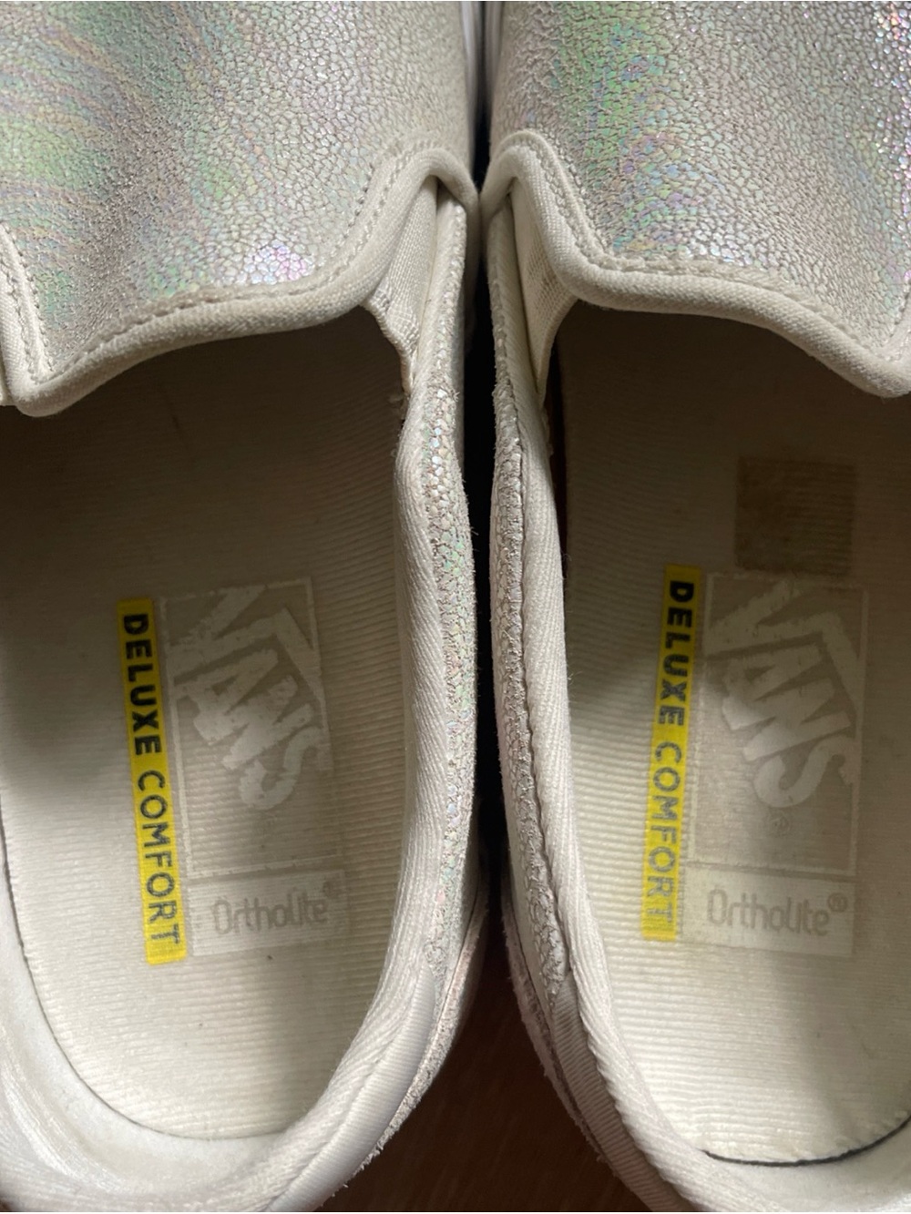 VANS Iridescent Asher Deluxe Comfort Ortholite Slip On Shoes - Picture 5 of 9